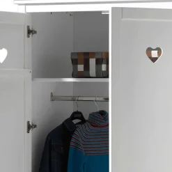 Wohnen Kinderzimmer Komplett|Kindermöbel*Herz Design Kinderzimmer in Weiß - Grandory (dreiteilig)