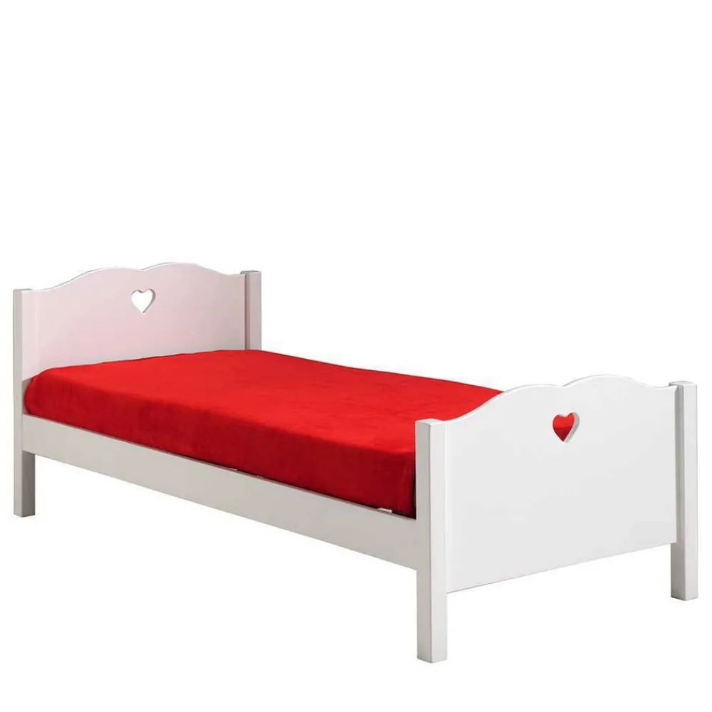 Wohnen Kinderzimmer Komplett|Kindermöbel*Herz Design Kinderzimmer in Weiß - Grandory (dreiteilig)