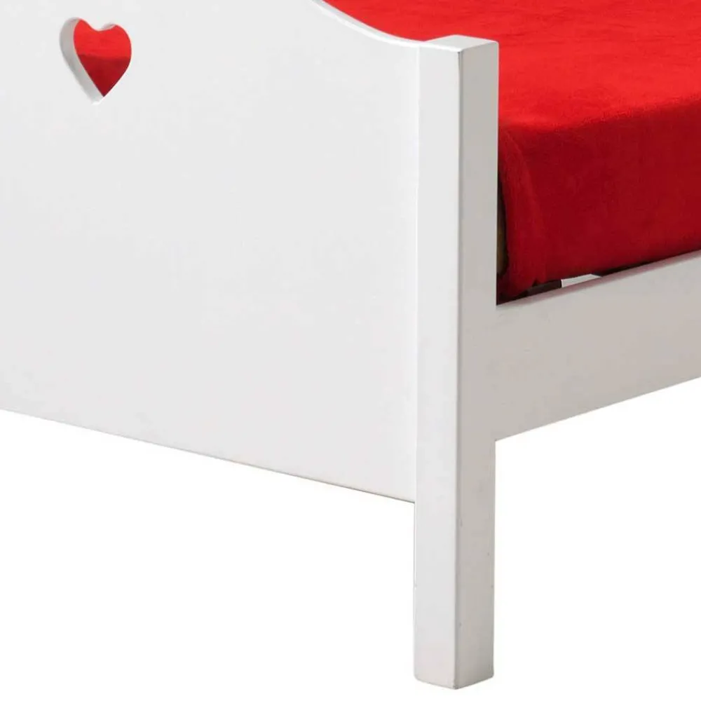 Wohnen Kinderzimmer Komplett|Kindermöbel*Herz Design Kinderzimmer in Weiß - Grandory (dreiteilig)