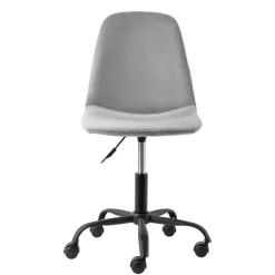 Wohnen Bürostühle*Höhenverstellbarer Bürostuhl in Hellgrau Samt - Renato