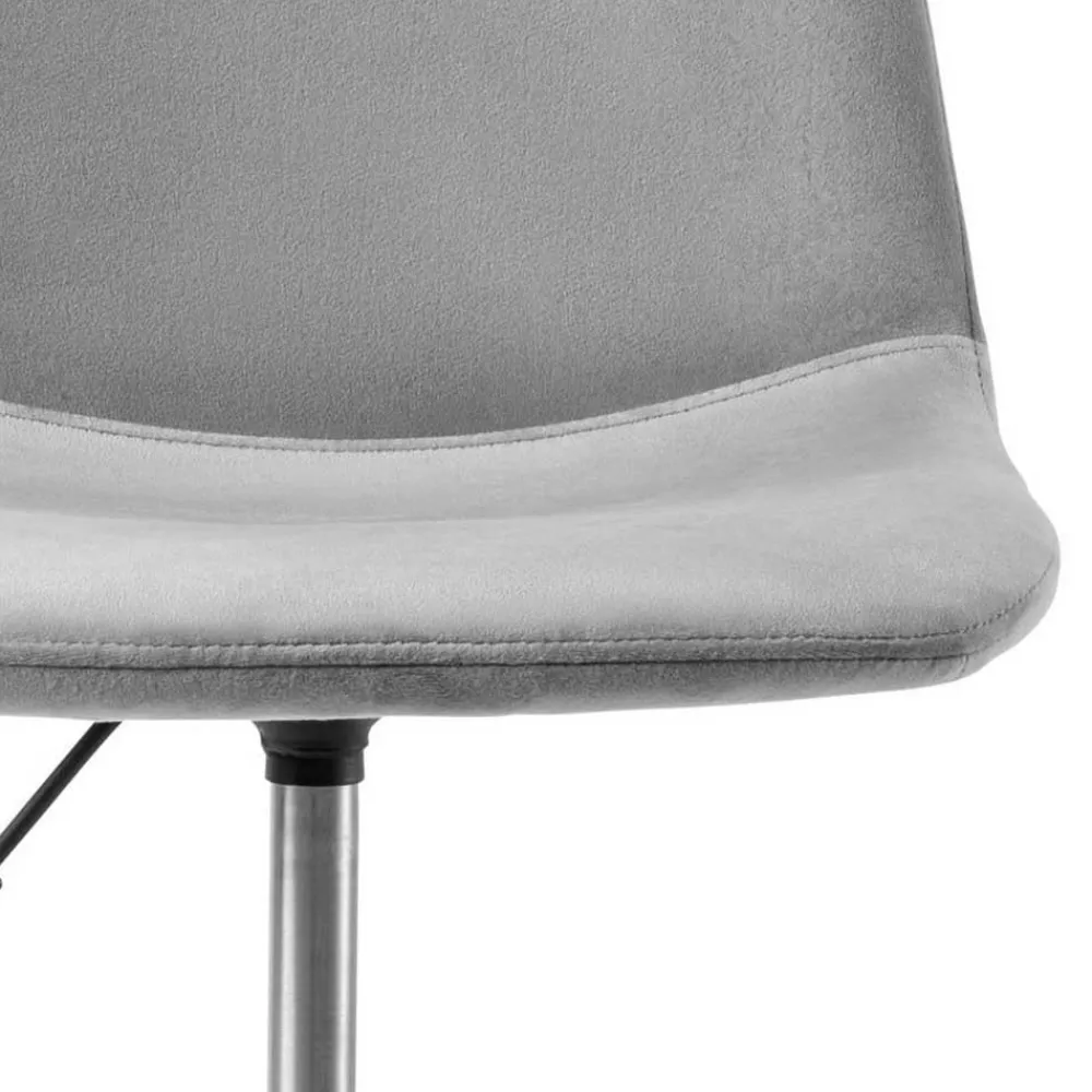 Wohnen Bürostühle*Höhenverstellbarer Bürostuhl in Hellgrau Samt - Renato