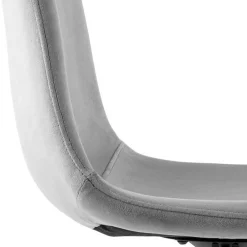 Wohnen Bürostühle*Höhenverstellbarer Bürostuhl in Hellgrau Samt - Renato