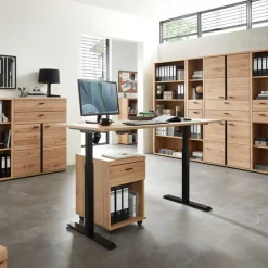 Wohnen Höhenverstellbarer Bürotisch in Wildeiche - Emly