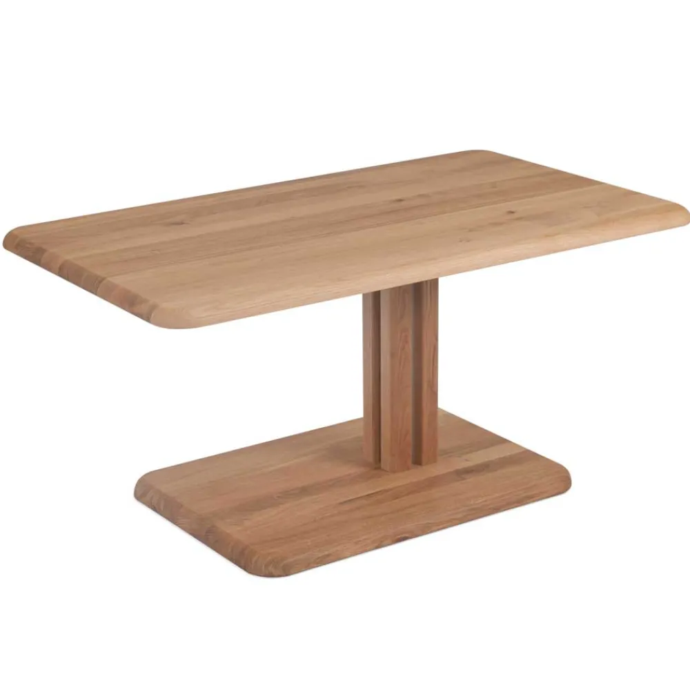 Wohnen Massivholzmöbel|Tische*Höhenverstellbarer Couchtisch aus Wildeiche Bianco - Cary