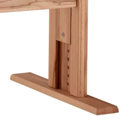 Wohnen Bürotische*Höhenverstellbarer Holz-Schreibtisch aus Kernbuche - Senklas