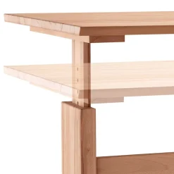 Wohnen Bürotische*Höhenverstellbarer Holz-Schreibtisch aus Kernbuche - Senklas