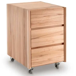 Wohnen Bürotische*Höhenverstellbarer Holz-Schreibtisch aus Kernbuche - Senklas