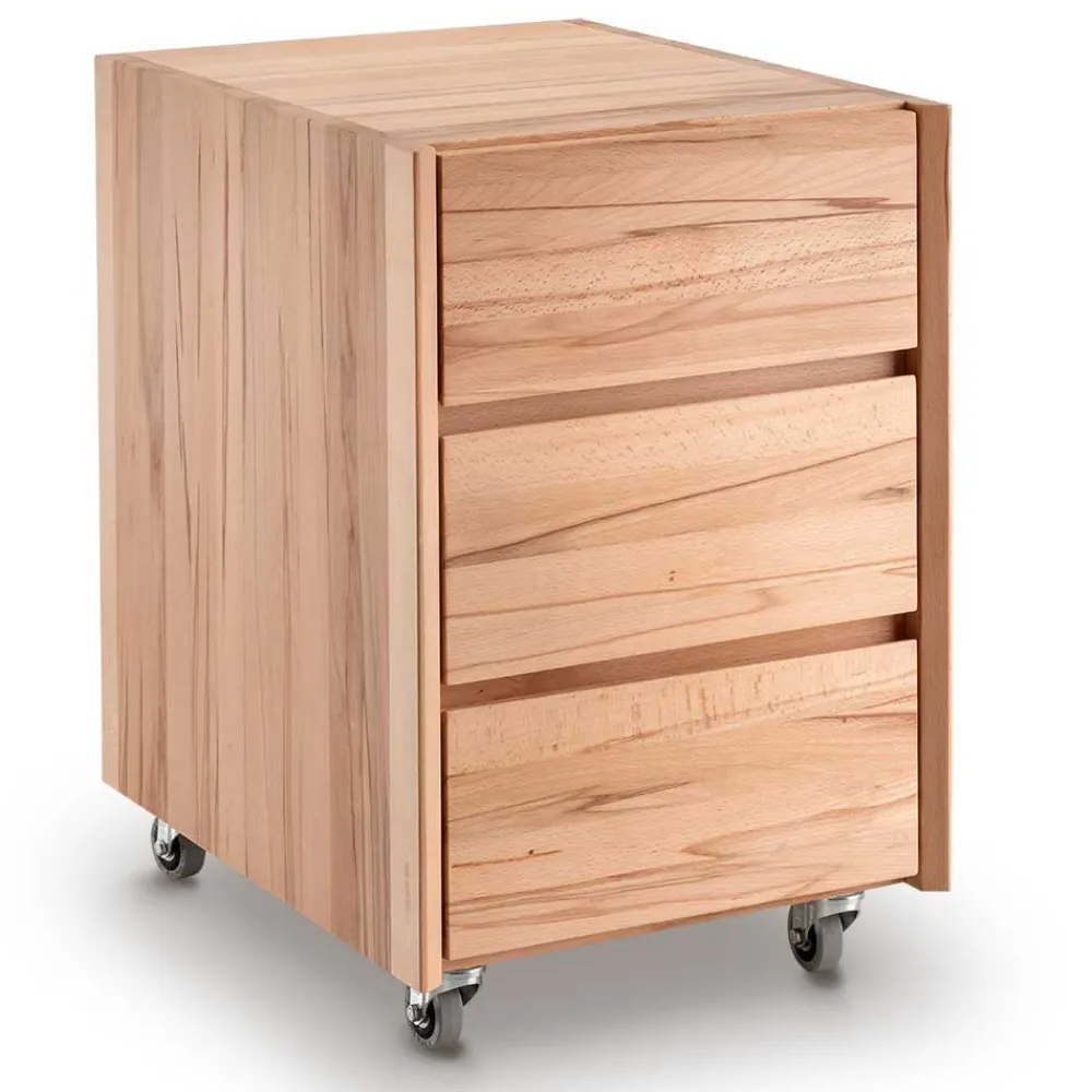 Wohnen Bürotische*Höhenverstellbarer Holz-Schreibtisch aus Kernbuche - Senklas