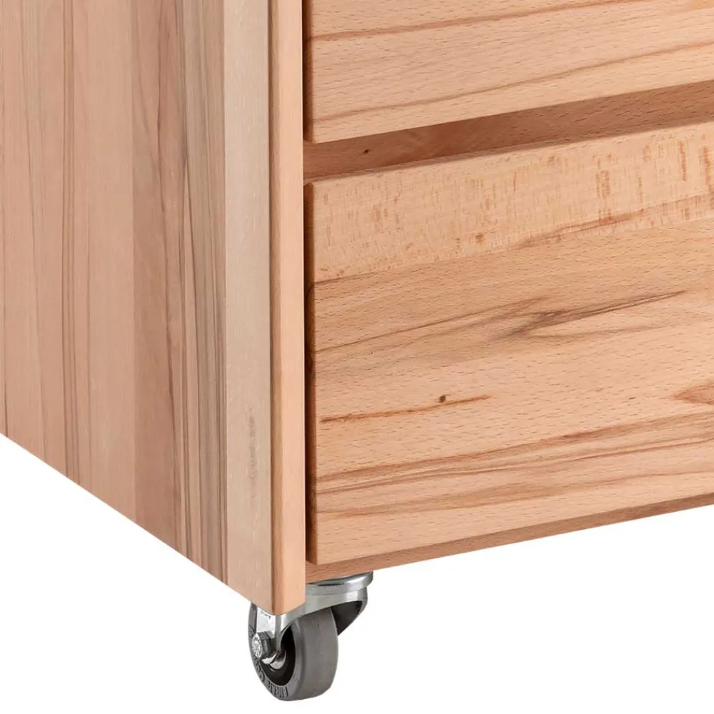 Wohnen Bürotische*Höhenverstellbarer Holz-Schreibtisch aus Kernbuche - Senklas