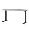 Wohnen Schwarze Möbel|Tische*Höhenverstellbarer Officetisch in Hellgrau - Great