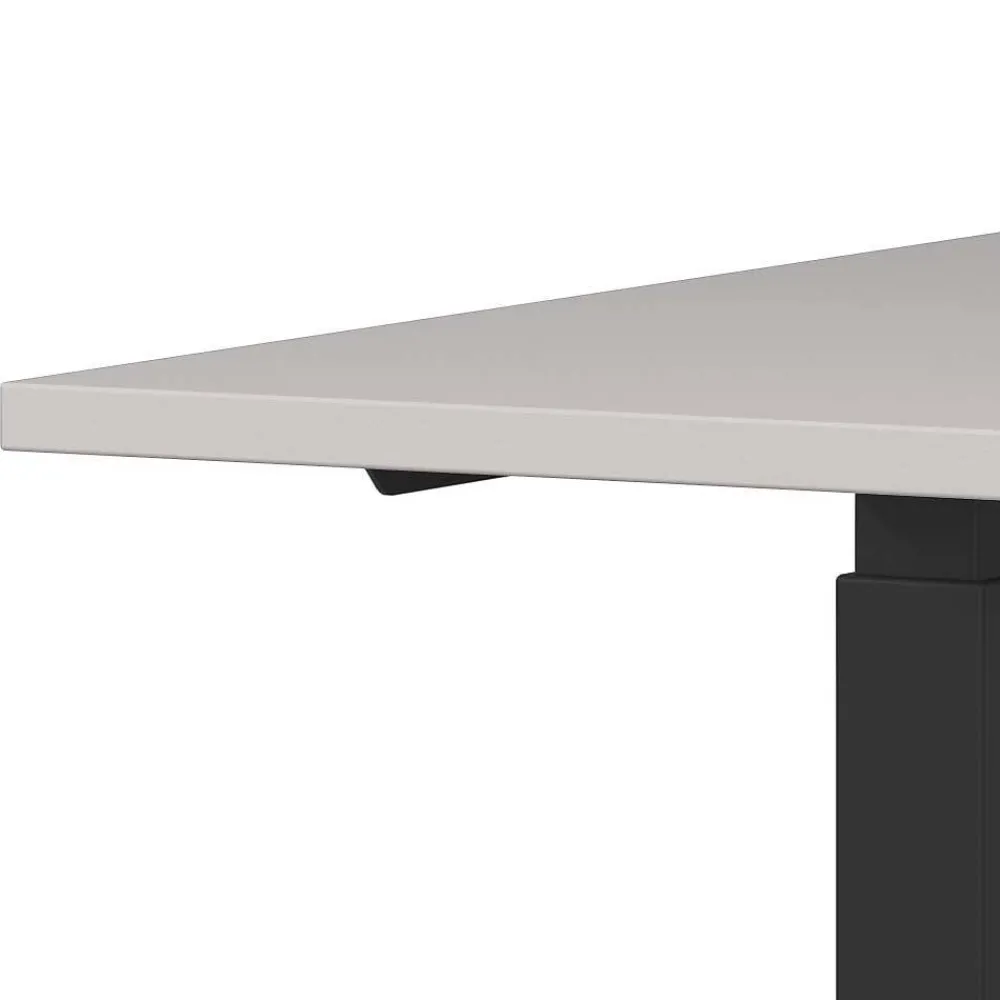 Wohnen Schwarze Möbel|Tische*Höhenverstellbarer Officetisch in Hellgrau - Great