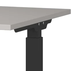 Wohnen Schwarze Möbel|Tische*Höhenverstellbarer Officetisch in Hellgrau - Great