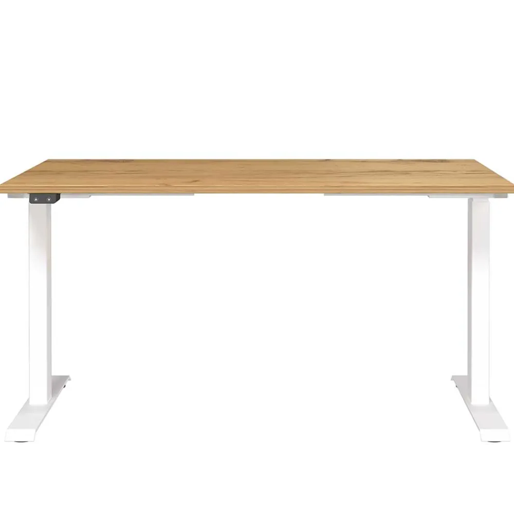 Wohnen Weiße Möbel|Bürotische*Höhenverstellbarer Officetisch elektrisch - Stellario