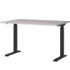 Wohnen Höhenverstellbarer Office-Tisch in Hellgrau - Clemeta