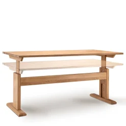 Wohnen Naturholzmöbel|Tische*Höhenverstellbarer Schreibtisch aus Wildeiche - Rosenna