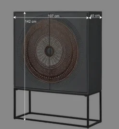 Wohnen Boho Style Möbel|Orientalische Möbel*Highboard - dekorativ mit Mandala - Mesusco