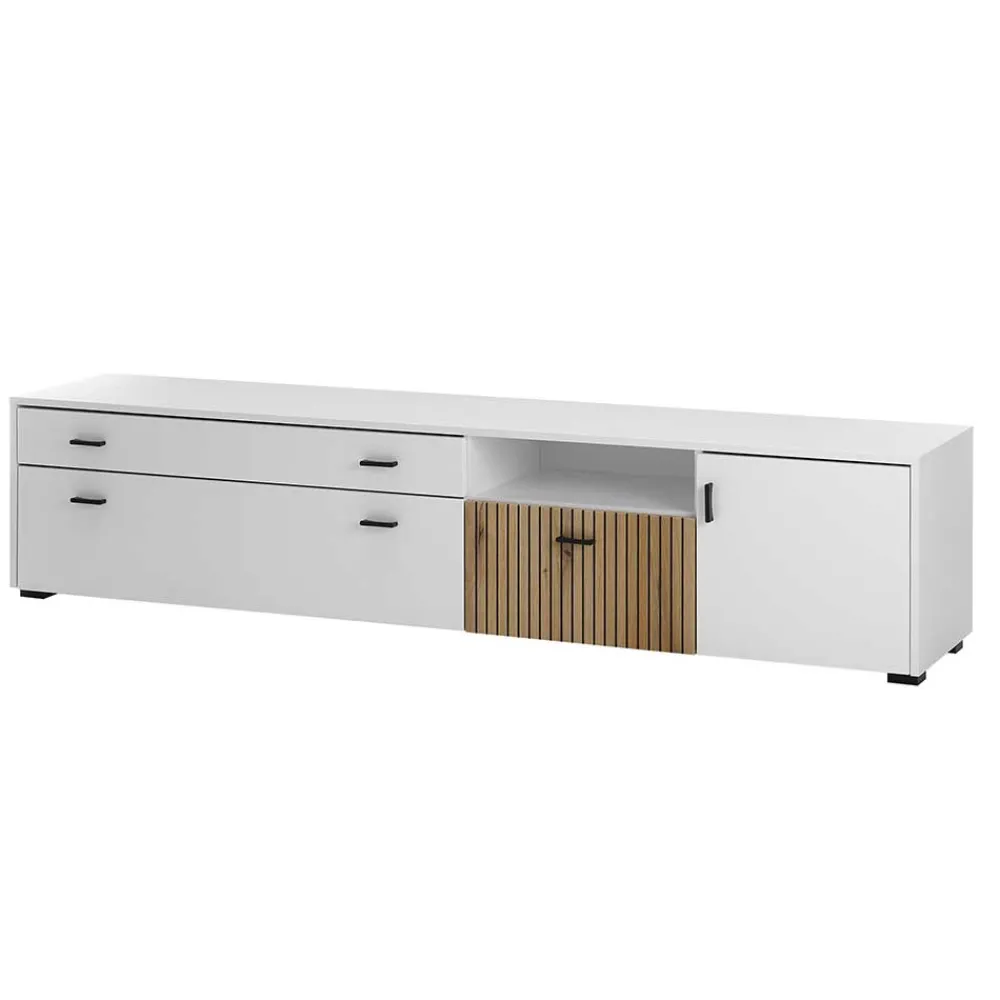 Wohnen Highboard & TV Lowboard & Wandboard Set - Nenaloro (dreiteilig)