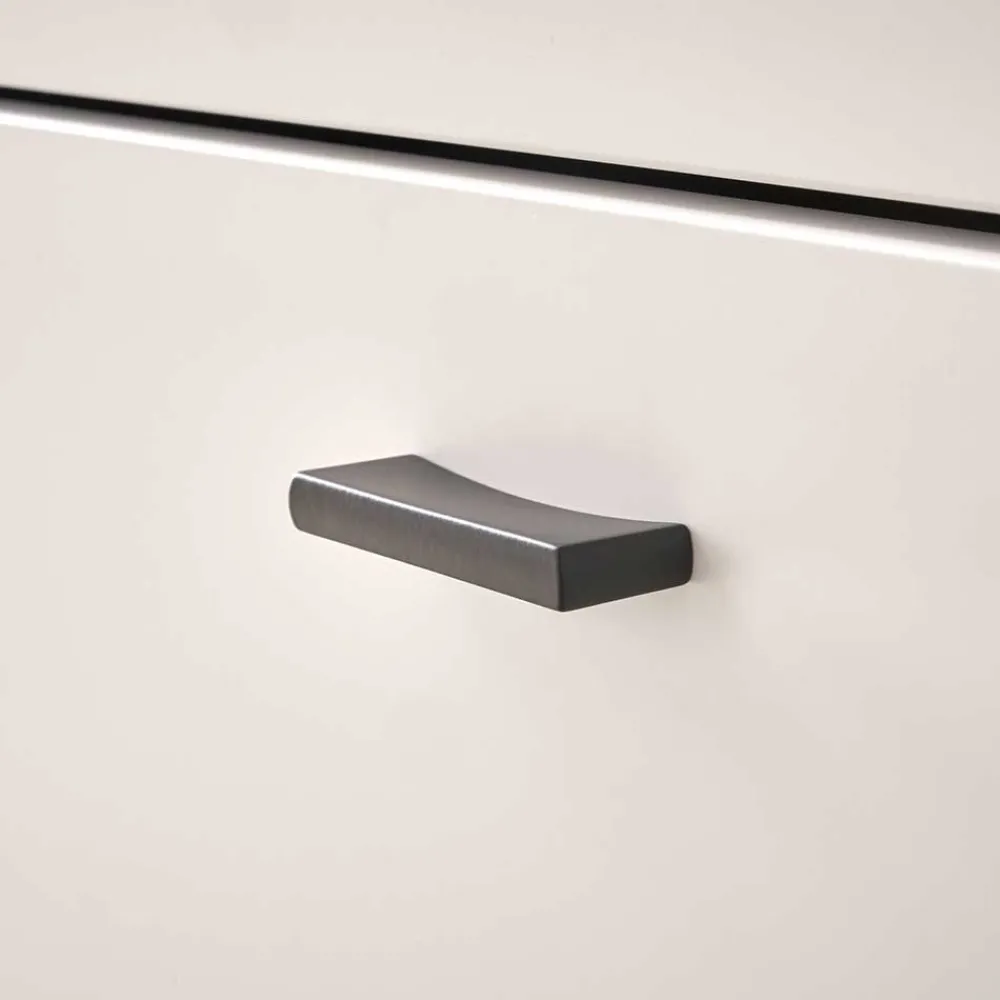 Wohnen Weiße Möbel|Wohnzimmerschränke*Highboard & TV Lowboard & Wandboard Set - Racelyn (dreiteilig)