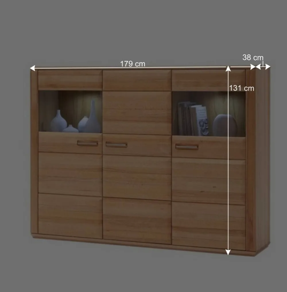 Wohnen Sideboards & Kommoden|Wohnzimmerschränke*Highboard Athias aus Kernbuche