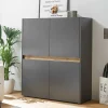 Wohnen Küchenschränke|Highboards*Highboard in Anthrazit & Wildeiche Dekor - Ahilav