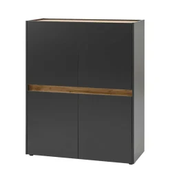 Wohnen Küchenschränke|Highboards*Highboard in Anthrazit & Wildeiche Dekor - Ahilav