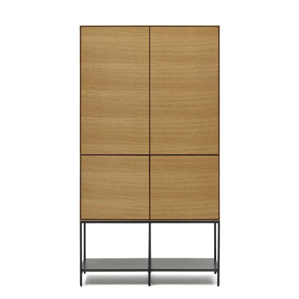 Wohnen Vitrinen|Wohnzimmer-Vitrinen*Highboard in Eichefarben und Anthrazit - Utperio