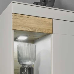 Wohnen Sideboards & Kommoden|Sideboards & Kommoden*Highboard in Hellgrau & Zinneiche NB - Lioscas