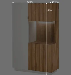 Wohnen Sideboards & Kommoden|Designermöbel*Highboard in Weiß und Eiche Bianco - Miloris