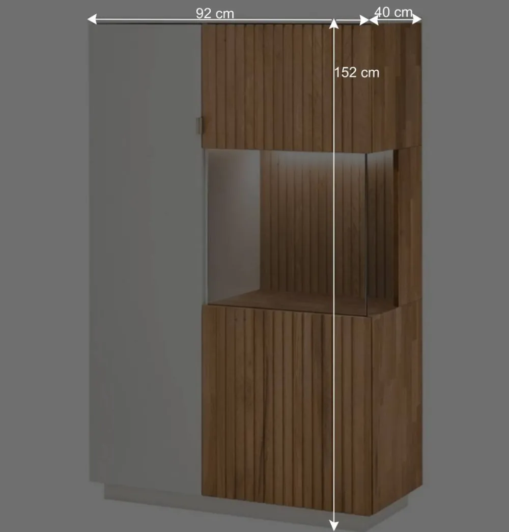 Wohnen Sideboards & Kommoden|Designermöbel*Highboard in Weiß und Eiche Bianco - Miloris