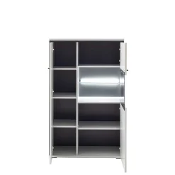 Wohnen Highboard in Weiß und Schwarzgrau - Loazin