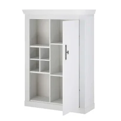 Wohnen Sideboards & Kommoden|Skandinavische Möbel*Highboard in weißer Holzoptik Pinie - Liancos