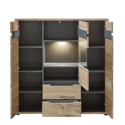 Wohnen Highboard mit 3 Türen & 2 Schubladen - Zelio