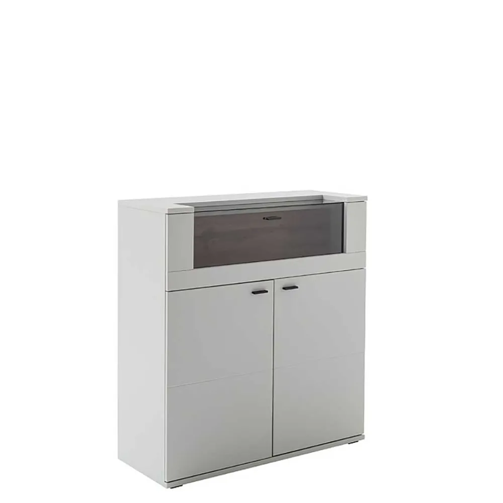 Wohnen Sideboards & Kommoden|Sideboards & Kommoden*Highboard mit Glas Klappe & zwei Türen - Apulco