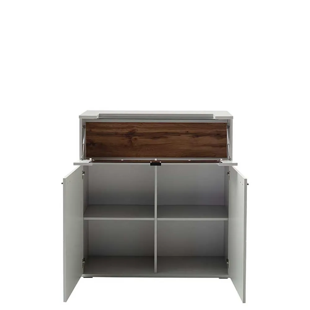 Wohnen Sideboards & Kommoden|Sideboards & Kommoden*Highboard mit Glas Klappe & zwei Türen - Apulco