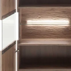 Wohnen Sideboards & Kommoden|Sideboards & Kommoden*Highboard mit Glaseinsätzen 119x121x37 cm - Comrinaca