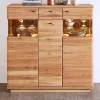 Wohnen Sideboards & Kommoden*Highboard mit Glaseinsätzen in Esche - Cassna