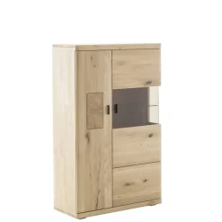 Wohnen Esszimmerschränke|Highboards*Highboard Vitrine aus hellem Asteiche Massivholz - Losiamos