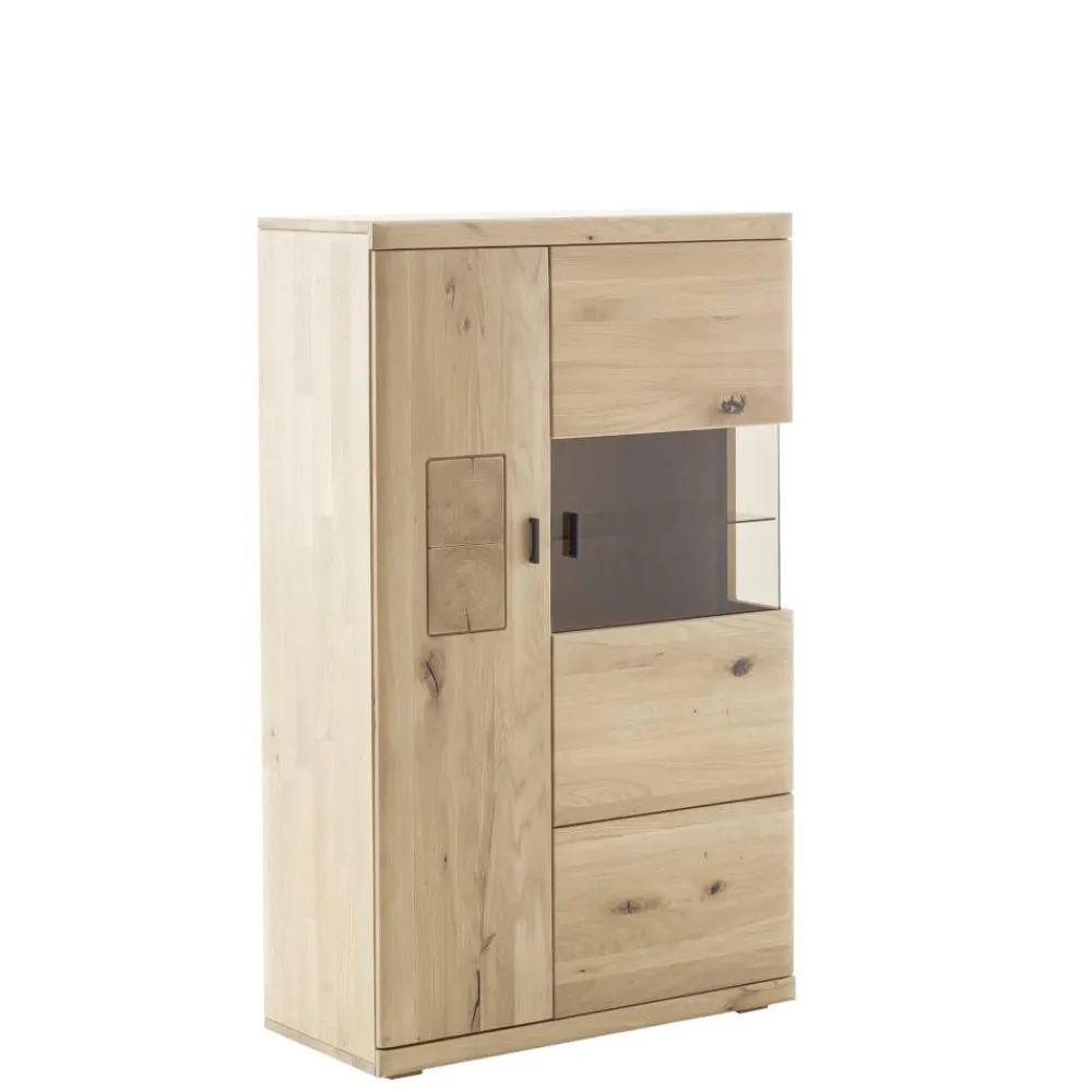 Wohnen Esszimmerschränke|Highboards*Highboard Vitrine aus hellem Asteiche Massivholz - Losiamos