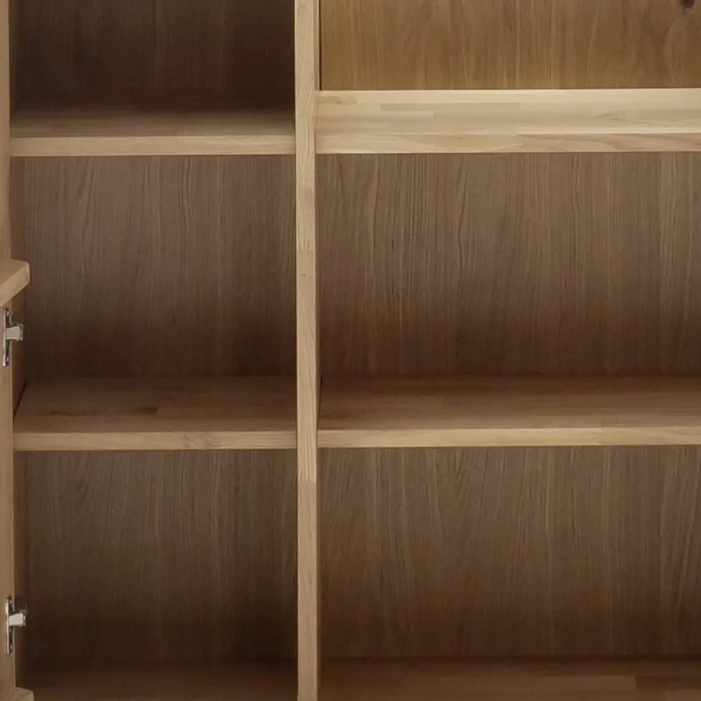 Wohnen Esszimmerschränke|Highboards*Highboard Vitrine aus hellem Asteiche Massivholz - Losiamos