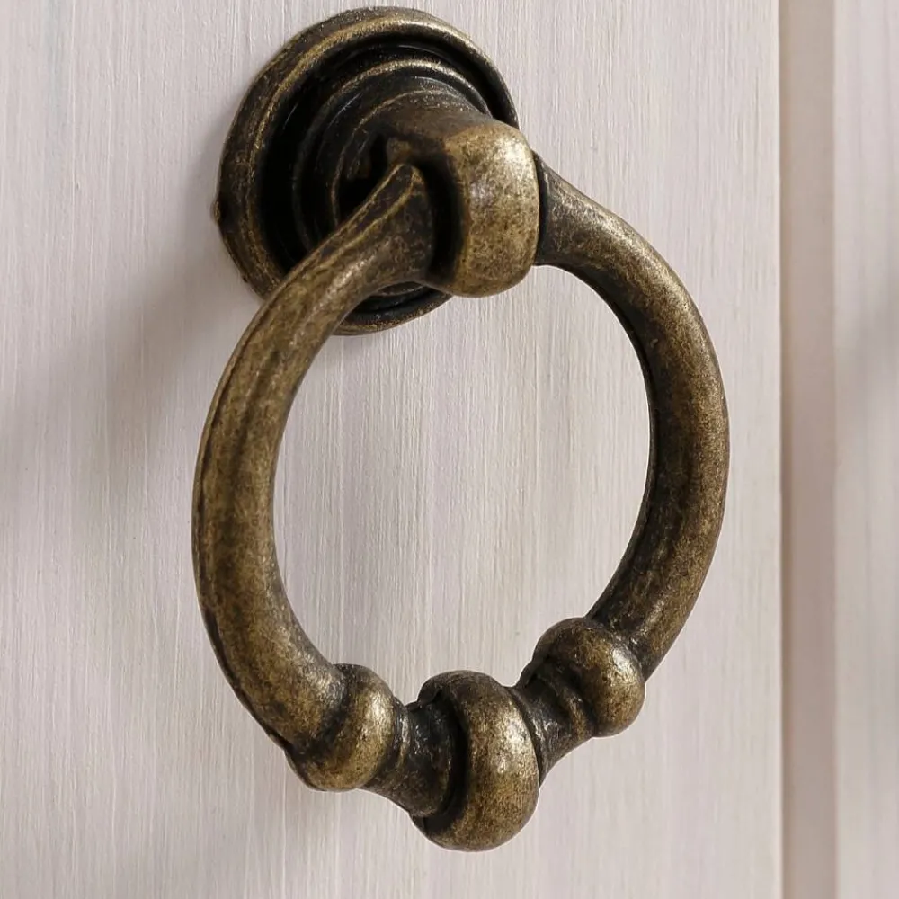 Wohnen Landhausmöbel|Vitrinen*Highboard Vitrine in Weiß und Kiefer Honig - Zentra