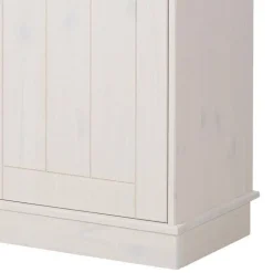 Wohnen Landhausmöbel|Vitrinen*Highboard Vitrine in Weiß und Kiefer Honig - Zentra