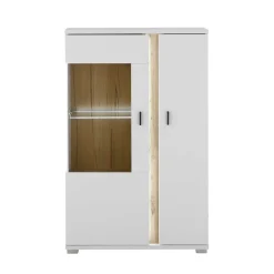 Wohnen Vitrinen|Wohnzimmer-Vitrinen*Highboard Vitrine mit LED Beleuchtung - Racelyn