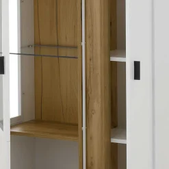 Wohnen Vitrinen|Wohnzimmer-Vitrinen*Highboard Vitrine mit LED Beleuchtung - Racelyn