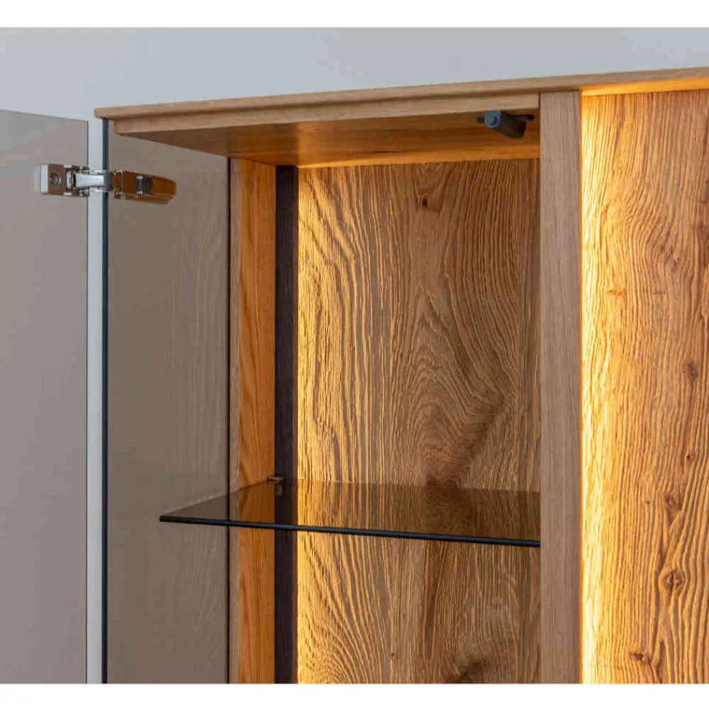 Wohnen Vitrinen|Wohnzimmer-Vitrinen*Highboard Vitrine mit LED Beleuchtung - Cocondar