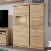 Wohnen Highboard Vitrine Smonia aus Wildeiche Bianco