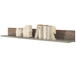 Wohnen Hängeboard in Anthrazit und Eiche Dunkel - Mundo