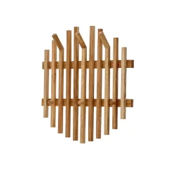 Wohnen Bürogarderoben*Hänge-Garderobe aus Eichenholz Leisten - Gangizo