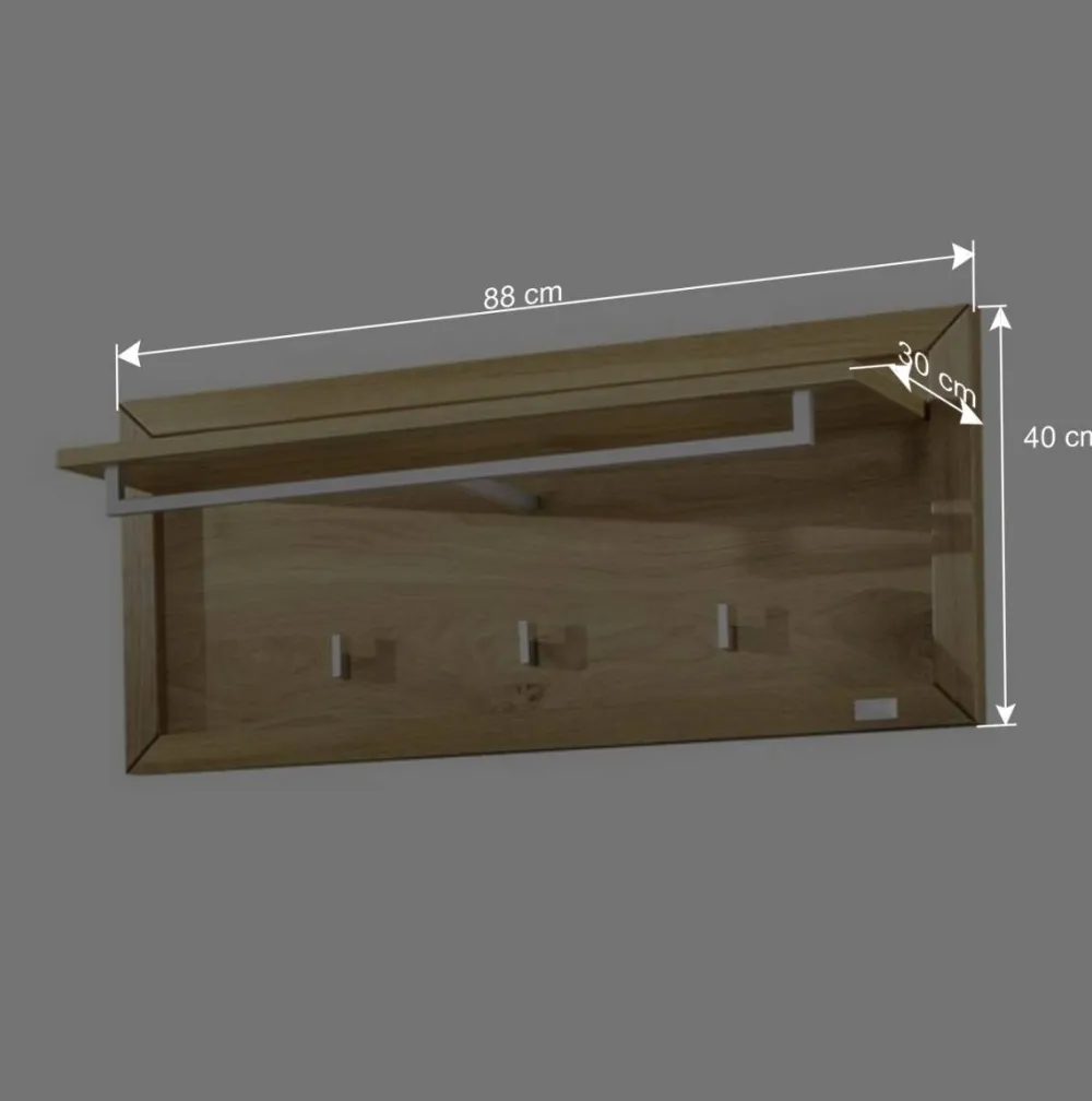 Wohnen Garderoben|Garderoben*Hängegarderobe Natrius aus Wildeiche Massivholz