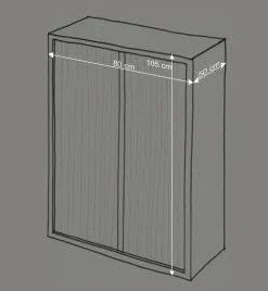 Wohnen Hänge-Highboard mit Doppeltür - Fredellia