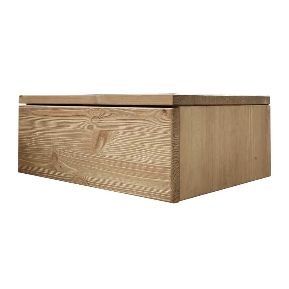 Wohnen Nachttische|Kommoden*Hänge-Nachtkonsole aus Kiefer Massivholz - Vilantinos